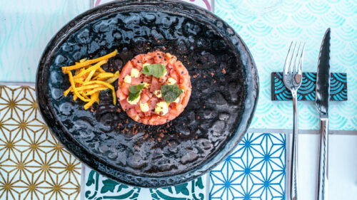 Tartare di pesce – piatto di mare Terrazza Moro Taormina